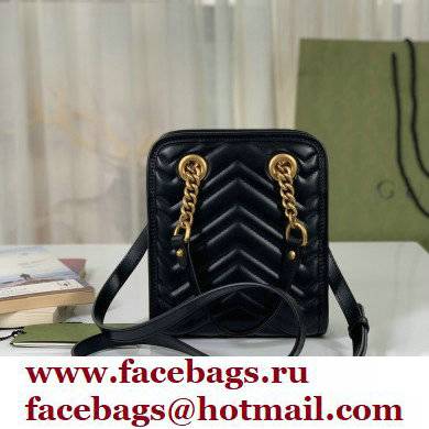 Gucci GG Marmont matelasse Mini Bag 696123 leather Black