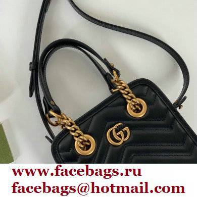 Gucci GG Marmont matelasse Mini Bag 696123 leather Black