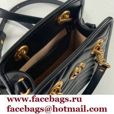 Gucci GG Marmont matelasse Mini Bag 696123 leather Black