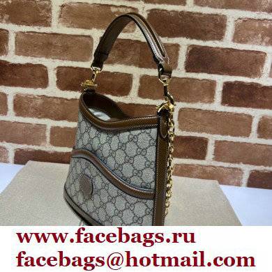 Gucci Large shoulder bag with Interlocking G 696011 GG Canvas Brown