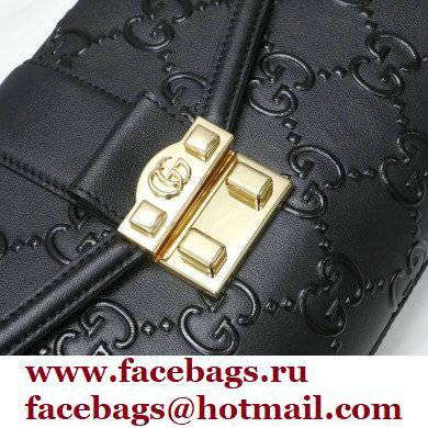 Gucci Medium GG Shoulder Bag 675778 leather Black