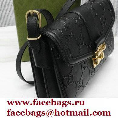 Gucci Medium GG Shoulder Bag 675778 leather Black