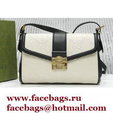 Gucci Medium GG Shoulder Bag 675778 leather White