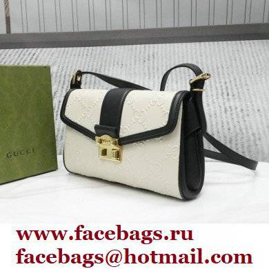 Gucci Medium GG Shoulder Bag 675778 leather White