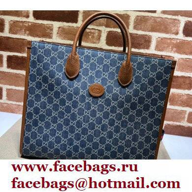 Gucci Medium tote bag with Interlocking G 674148 GG Denim Blue