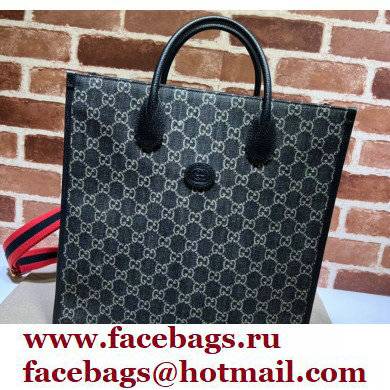 Gucci Medium tote bag with Interlocking G 674155 GG Denim Black