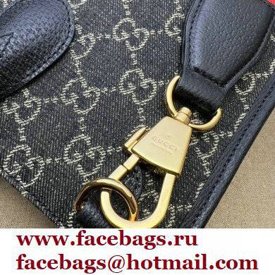 Gucci Medium tote bag with Interlocking G 674155 GG Denim Black