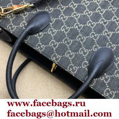 Gucci Medium tote bag with Interlocking G 674155 GG Denim Black