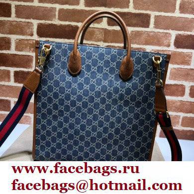 Gucci Medium tote bag with Interlocking G 674155 GG Denim Blue