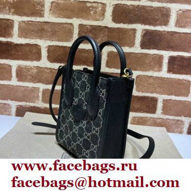 Gucci Mini tote bag with Interlocking G 671623 GG Denim Black