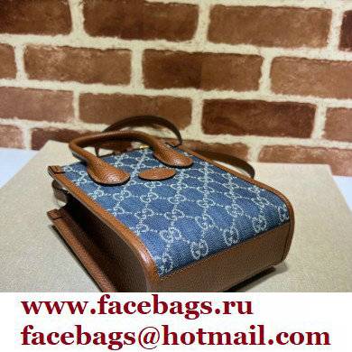 Gucci Mini tote bag with Interlocking G 671623 GG Denim Blue