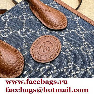 Gucci Mini tote bag with Interlocking G 671623 GG Denim Blue