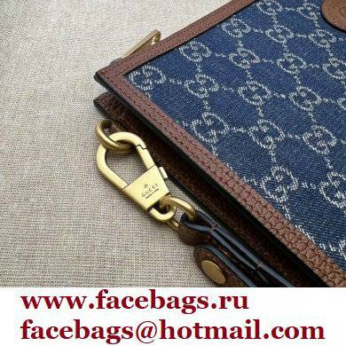 Gucci Pouch bag with Interlocking G 672953 GG Denim Blue