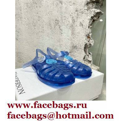 Gucci Rubber Sandals with Double G 676970 Blue 2022