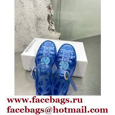 Gucci Rubber Sandals with Double G 676970 Blue 2022