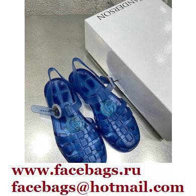 Gucci Rubber Sandals with Double G 676970 Blue 2022