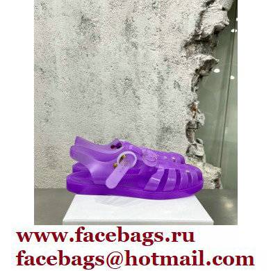 Gucci Rubber Sandals with Double G 676970 Purple 2022