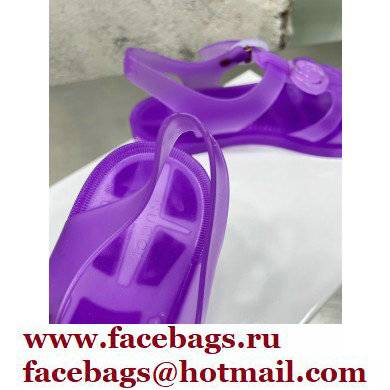 Gucci Rubber Sandals with Double G 676970 Purple 2022