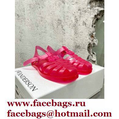 Gucci Rubber Sandals with Double G 676970 Red 2022