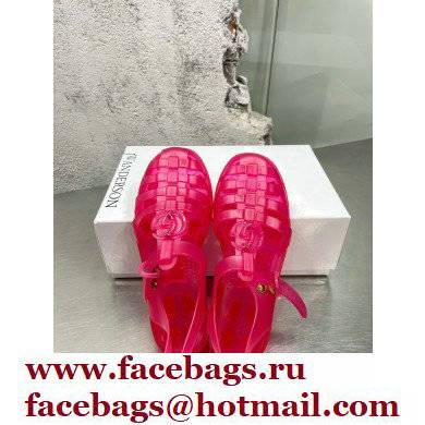 Gucci Rubber Sandals with Double G 676970 Red 2022