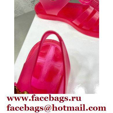 Gucci Rubber Sandals with Double G 676970 Red 2022