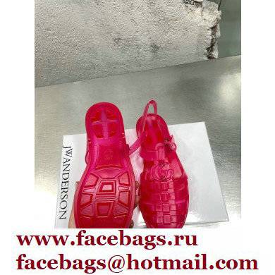 Gucci Rubber Sandals with Double G 676970 Red 2022