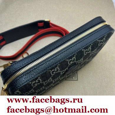 Gucci Shoulder bag with Interlocking G 699133 GG Denim Black