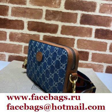 Gucci Shoulder bag with Interlocking G 699133 GG Denim Blue