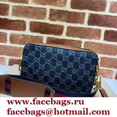 Gucci Shoulder bag with Interlocking G 699133 GG Denim Blue