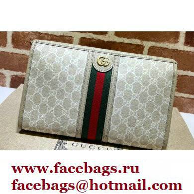 Gucci Web Ophidia Toiletry Case Bag 598234 GG Canvas Oatmeal