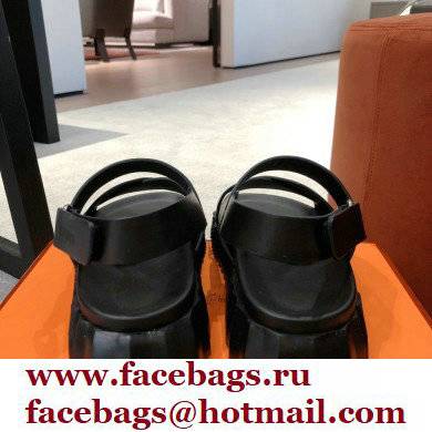 Hermes Electric sandals Leather Black 2022