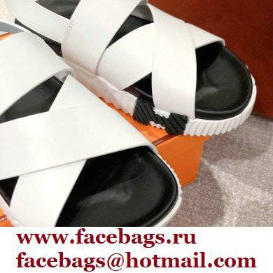 Hermes Electric sandals Leather White 2022