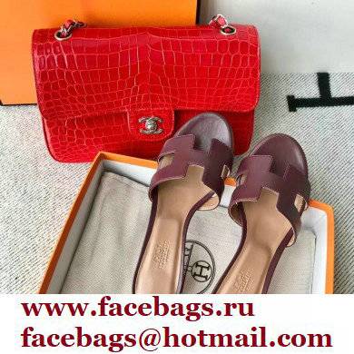 Hermes Heel 5cm Oasis Sandals in Swift Box Calfskin 10