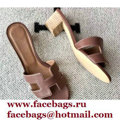 Hermes Heel 5cm Oasis Sandals in Swift Box Calfskin 23