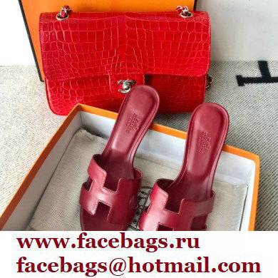 Hermes Heel 5cm Oasis Sandals in Swift Box Calfskin 24