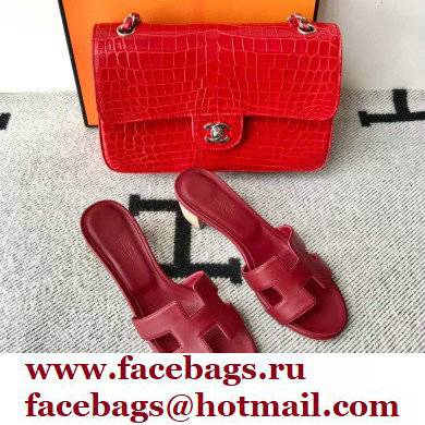 Hermes Heel 5cm Oasis Sandals in Swift Box Calfskin 27