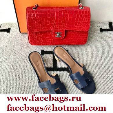 Hermes Heel 5cm Oasis Sandals in Swift Box Calfskin 37