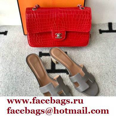 Hermes Heel 5cm Oasis Sandals in Swift Box Calfskin 39