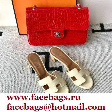 Hermes Heel 5cm Oasis Sandals in Swift Box Calfskin 40