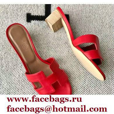 Hermes Heel 5cm Oasis Sandals in Swift Box Calfskin 42