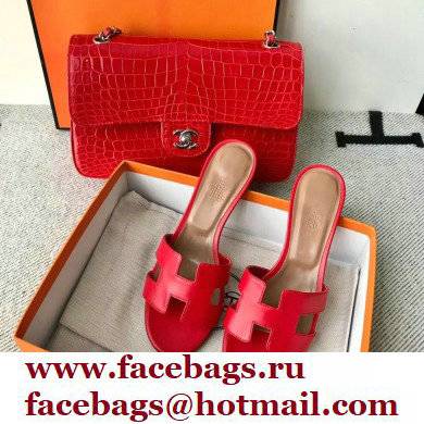 Hermes Heel 5cm Oasis Sandals in Swift Box Calfskin 42