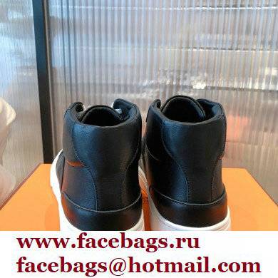 Hermes Kelly buckle Calfskin Daydream High-top Sneakers Black 2022