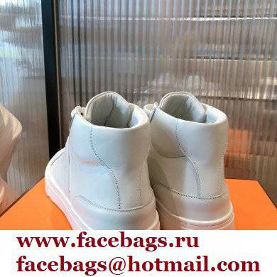 Hermes Kelly buckle Calfskin Daydream High-top Sneakers White 2022