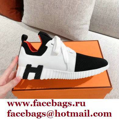 Hermes Knit and calfskin Depart Sneakers 01 2022