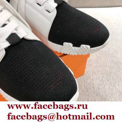 Hermes Knit and calfskin Depart Sneakers 01 2022