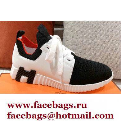 Hermes Knit and calfskin Depart Sneakers 01 2022