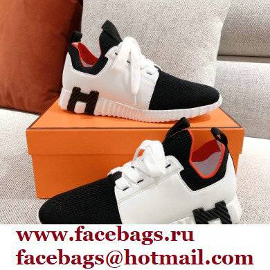 Hermes Knit and calfskin Depart Sneakers 01 2022