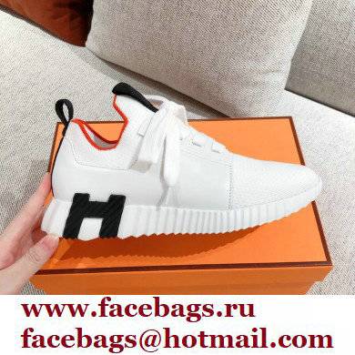 Hermes Knit and calfskin Depart Sneakers 02 2022