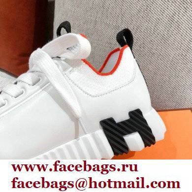 Hermes Knit and calfskin Depart Sneakers 02 2022