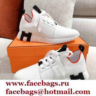 Hermes Knit and calfskin Depart Sneakers 02 2022